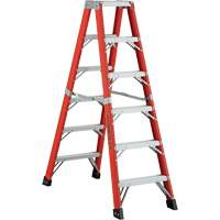 6600 AA Series Industrial Extra Heavy-Duty 2-Way Stepladders, Fibreglass, 375 lbs. Capacity, 4'  VC218 | TENAQUIP