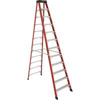 Featherlite 6812-AA Industrial Extra Heavy-Duty Stepladders (6800 AA Series), 12', Fibreglass, 375 lbs. Capacity, Type 1AA