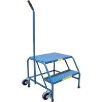 Escabeaux roulants Tilt-N-Roll, 2 marche(s), 24" l x 29" la x 19" h, Capacité 300 lb VC336 | TENAQUIP