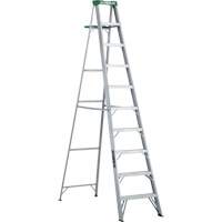 Featherlite 2410 Commercial Duty Stepladders (2400 Series), 10', Aluminum, 225 lbs. Capacity, Type 2
