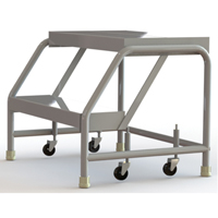 Tri-Arc Manufacturing WLAR002244 &eacute;chelles roulantes, 2 marches, Largeur de la marche 24", Hauteur de la plateforme 20", Aluminium