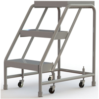 Tri-Arc Manufacturing WLAR003164 Rolling Ladder, 3 Steps, 16" Step Width, 30" Platform Height, Aluminum