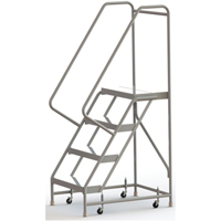Tri-Arc Manufacturing WLAR104244 Rolling Ladder, 4 Steps, 24" Step Width, 40" Platform Height, Aluminum
