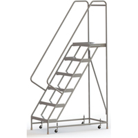 Tri-Arc Manufacturing WLAR106244 Rolling Ladder, 6 Steps, 24" Step Width, 60" Platform Height, Aluminum