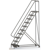 Tri-Arc Manufacturing WLAR110244 &eacute;chelles roulantes, 10 marches, Largeur de la marche 24", Hauteur de la plateforme 100", Aluminium