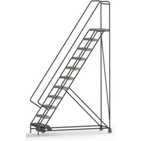 Tri-Arc Manufacturing WLAR111244 Rolling Ladder, 11 Steps, 24" Step Width, 110" Platform Height, Aluminum