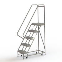Tri-Arc Manufacturing WLAR105165 &eacute;chelles roulantes, 5 marches, Largeur de la marche 16", Hauteur de la plateforme 50", Aluminium