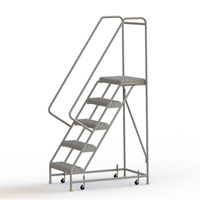 Tri-Arc Manufacturing WLAR105245 &eacute;chelles roulantes, 5 marches, Largeur de la marche 24", Hauteur de la plateforme 50", Aluminium