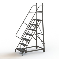 Tri-Arc Manufacturing KDHD107242 &eacute;chelles roulantes robustes, 7 marches, Largeur de la marche 24", Hauteur de la plateforme 70", Acier