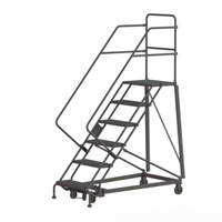 Tri-Arc Manufacturing KDHS106242 Heavy Duty Safety Slope Ladder, 6 Steps, Serrated, 50° Incline, 60" High