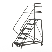 Heavy Duty Safety Slope Ladder, 6 Steps, Serrated, 50° Incline, 60" High  VC581 | TENAQUIP