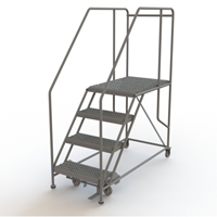 Tri-Arc Manufacturing WLWP142436SL Plateforme de travail mobile, Acier, 4 Marches, 40" ha, 35" p, 24" Marche, Stri&eacute;