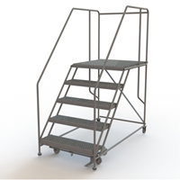 Tri-Arc Manufacturing WLWP153636SL Plateforme de travail mobile, Acier, 5 Marches, 50" ha, 36" p, 36" Marche, Stri&eacute;