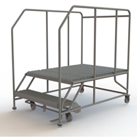 Tri-Arc Manufacturing WLWP123648SL Plateforme de travail mobile, Acier, 2 Marches, 20" ha, 48" p, 36" Marche, Stri&eacute;