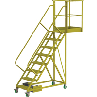 Tri-Arc Manufacturing UCU500830246 Cantilever Rolling Ladder, Unsupported, 8 Steps, 30" Platform Depth, 80" Platform Height