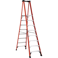 Louisville Ladder FXP1808HD Industrial Extra Heavy-Duty Pro Platform Stepladders (FXP1800 Series), 8', 375 lbs. Cap.