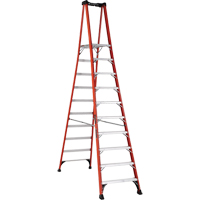 Louisville Ladder FXP1810HD Industrial Extra Heavy-Duty Pro Platform Stepladders (FXP1800 Series), 10', 375 lbs. Cap.