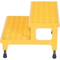 Vestil ASP-24 Plate-forme ajustable Step-Mate, 2 marche(s), 23-13/16" la x 22-7/8" lo x 15-1/4" h, Capacit&eacute; 500 lb