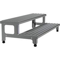 Vestil ASP-48-A Adjustable Step-Mate Stand, 2 Step(s), 48-1/8" W x 22-3/4" L x 14-1/2" H, 500 lbs. Capacity