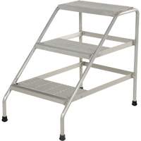 Aluminum Step Stand, 3 Step(s), 22-13/16" W x 34-9/16" L x 30" H, 500 lbs. Capacity  VD459 | TENAQUIP