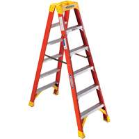 Twin Step Ladder, Fibreglass, 300 lbs. Capacity, 6'  VD521 | TENAQUIP