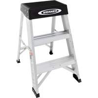 Aluminum Step Stool, 2 Steps, 19" x 17" x 24" High  VD556 | TENAQUIP