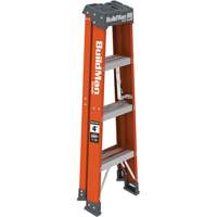 Metaltech E-SLFB4T1A BuildMan&reg; Step Ladder, 4', Fibreglass, 300 lbs. Capacity, Type 1A