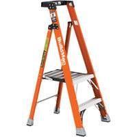Metaltech E-PSFB2T1A Safespace Platform Step Ladder, 2', 300 lbs. Cap.