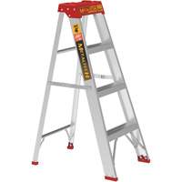 Metaltech E-SLA4T3 Step Ladder, 4', Aluminum, 200 lbs. Capacity, Type 3