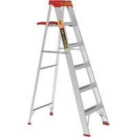 Metaltech E-SLA6TT3 Step Ladder with Paint Tray, 6', Aluminum, 200 lbs. Capacity, Type 3