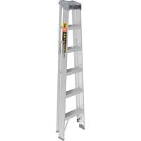 Metaltech E-SLA6T2 Step Ladder, 6', Aluminum, 225 lbs. Capacity, Type 2
