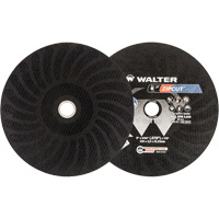 Walter Technologies Pour Surface 11T092 Meule &agrave; tronçonner renforc&eacute; Zipcut, 9" x 5/64", Arbre de 7/8", Type 1, Oxyde d'aluminium, 6600 Tr/min