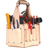 Kuny's EL-740 Porte-outils pour &eacute;lectricien et travaux d'entretien, Cuir, 17 pochettes, Beige