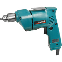 Makita 6510LVR Multi-Purpose Drill for Wood & Metal, 3/8" Chuck, 3.5 A, 120 V, 0-1200 RPM, Keyed Chuck
