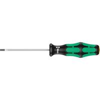 Wera Tools 05110001001 Slotted Screwdriver, 1/8" Tip, Round, 6-5/16" L, Plastic Handle