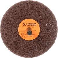 3M STA-880513 Standard Abrasives Buff & Blend Wheel, 3" Dia. x 1" W, 1/4" Arbor, Aluminum Oxide