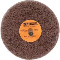 3M STA-880415 Meule Buff & Blend Standard Abrasives, 3" dia. x 2" la, Arbre 1/4", Oxyde d'aluminium