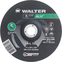 Walter Technologies Pour Surface 08L702 Meules &agrave; moyeu d&eacute;port&eacute; - Aluminium type 27, 7" x 1/8", Arbre de 7/8", Type 27