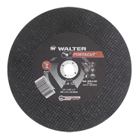 Walter Surface Technologies 11A123 Portacut High Speed Cut-Off Wheel, 12" x 1/8", 1" Arbor, Type 1, Aluminum Oxide, 6300 RPM