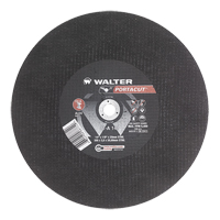 Walter Technologies Pour Surface 11A141 Meule &agrave; tronçonner rapide en acier inoxydable Portacut, 14" x 1/8", Arbre de 3/4", Type 1, Oxyde d'aluminium, 5400 Tr/min
