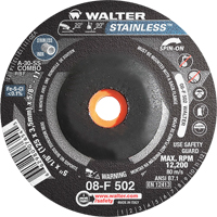 Walter Technologies Pour Surface 08F502 Meules &agrave; moyeu d&eacute;port&eacute; - Acier inoxydable type 27, 5" x 1/8", Arbre de 5/8"-11, Type 27S