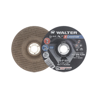 Walter Technologies Pour Surface 08P600 Meule XCAVATOR, 6" x 1/4", Arbre 7/8", Zirconium, Type 27