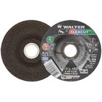 Walter Surface Technologies 15L463 FLEXCUT Grinding Wheel, 4-1/2", 36 Grit, Aluminum Oxide, 7/8", 13300 RPM, Type 29