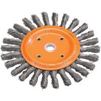 Walter Surface Technologies 13B260 Knot-Twisted Wire Bench Wheel, 6" Dia., 0.0118" Fill, 5/8" Arbor, Steel