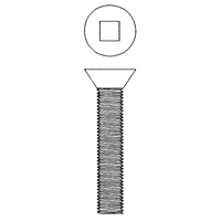 Fasteners & Fittings Inc. 116103 Flat Head Machine Screws, #6-32 x 1-1/4" L, Zinc Plated