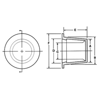 Bouchon en plastique, 1/2" dia.  WD001 | TENAQUIP