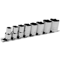 JET 601219 Jeu de douilles SAE, 8 Mcx, Prise de 3/8"