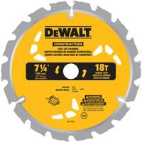 DEWALT DW3192 Fast Cut Framing Carbide-Tipped Saw Blade, 7-1/4", 18 Teeth, Wood Use