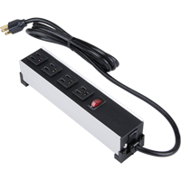 Gray Electric 1584H4A1 Barre d'alimentation en aluminium bross&eacute; pour l'int&eacute;rieur, 4 Prise(s), 6'