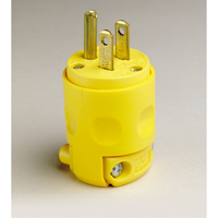 Leviton 515PV Commercial Grade Straight Blade Plug, PVC, 15 A, 125 V